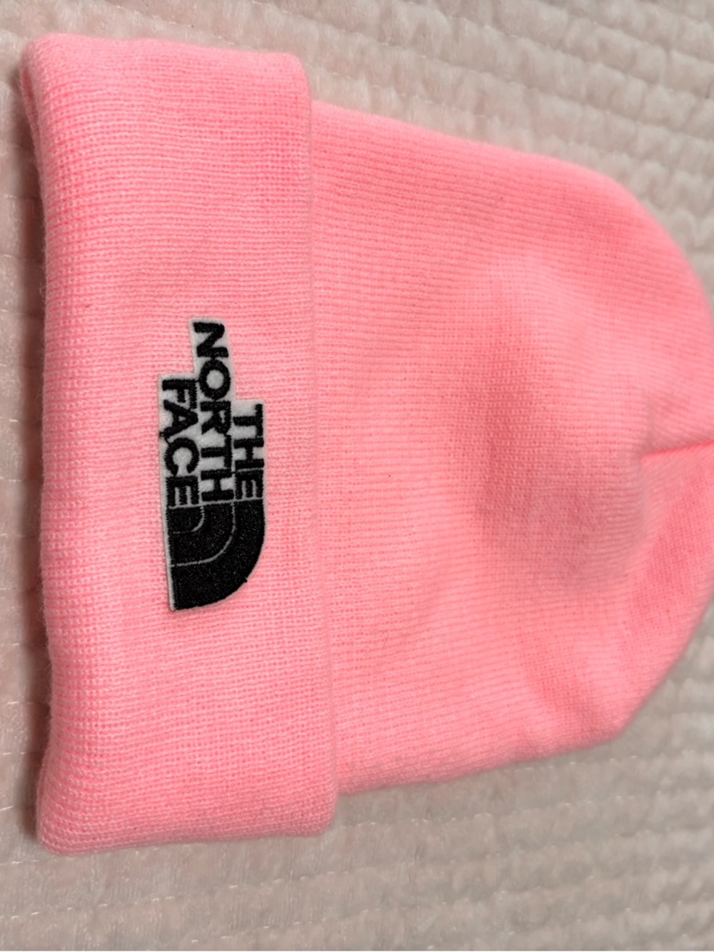 The North Face Kids Pink Cuffed Beanie